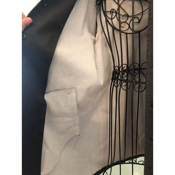 EILEEN FISHER SMALL S Brown Snap Front Lightweight Jacket - Picture 7 of 7